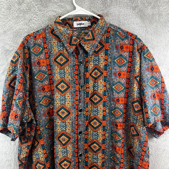 Vatpave Other - Vatpave Mens XXL Short Sleeve Button Down Native Southwestern Boho Hipster‎